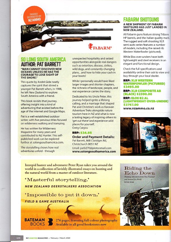 NZ Hunter magazine article